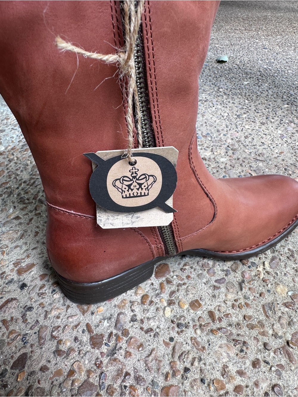 Born SHAUNIE Tall Ride Boots Cognac Brown Sz 6M - wide Calf - Picture 5 of 8